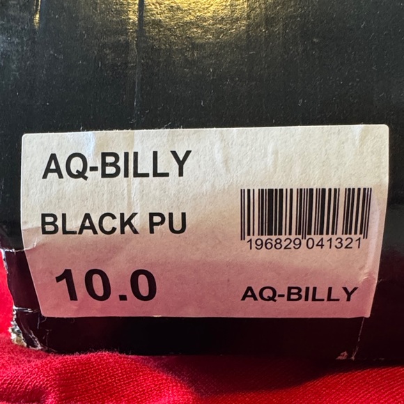 Aqua Black Heeled Platform Boots - Picture 2 of 8